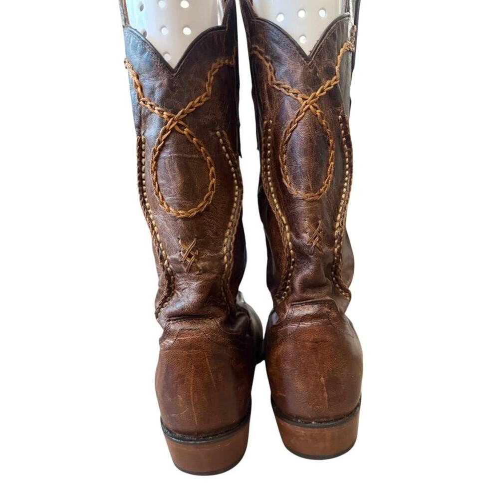 Dan Post Albany Western Cowboy Boot Brown Leather Men size 10 EW wide - Picture 4 of 7